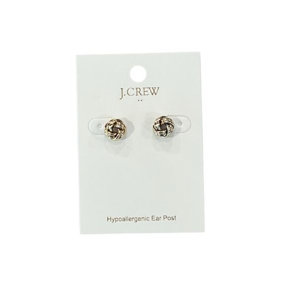 NWT J. Crew Gold Basket Circle Studs - Picture 3 of 5